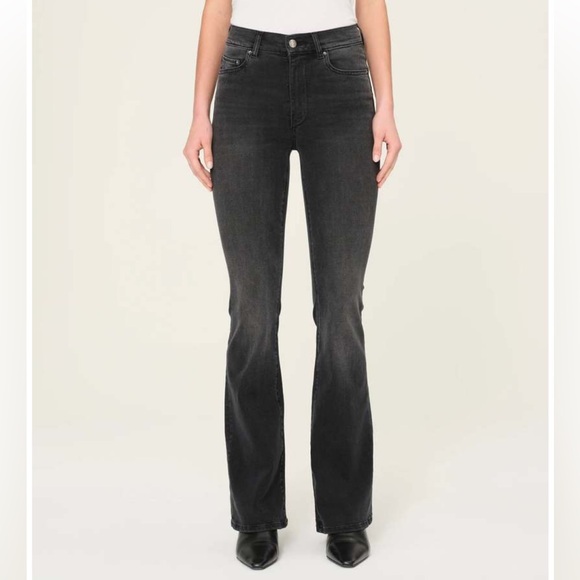 NWT DL1961 Bridgette Boot Jeans Soft Black 31 - Picture 1 of 15